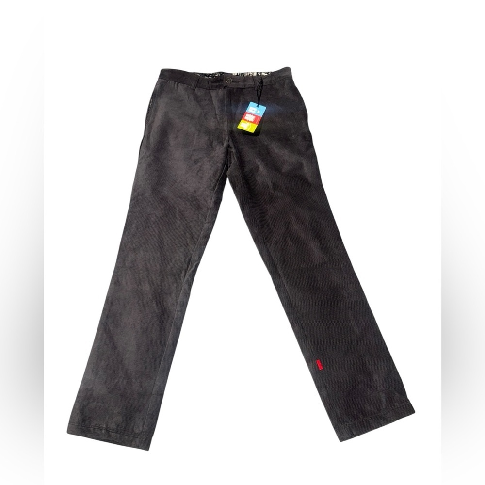 NWT BETABRAND DARK GREY Cordarounds Horizontal Wale Grey Chino Trouser sz 32x32